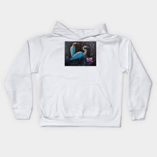 Heron Plumage Kids Hoodie